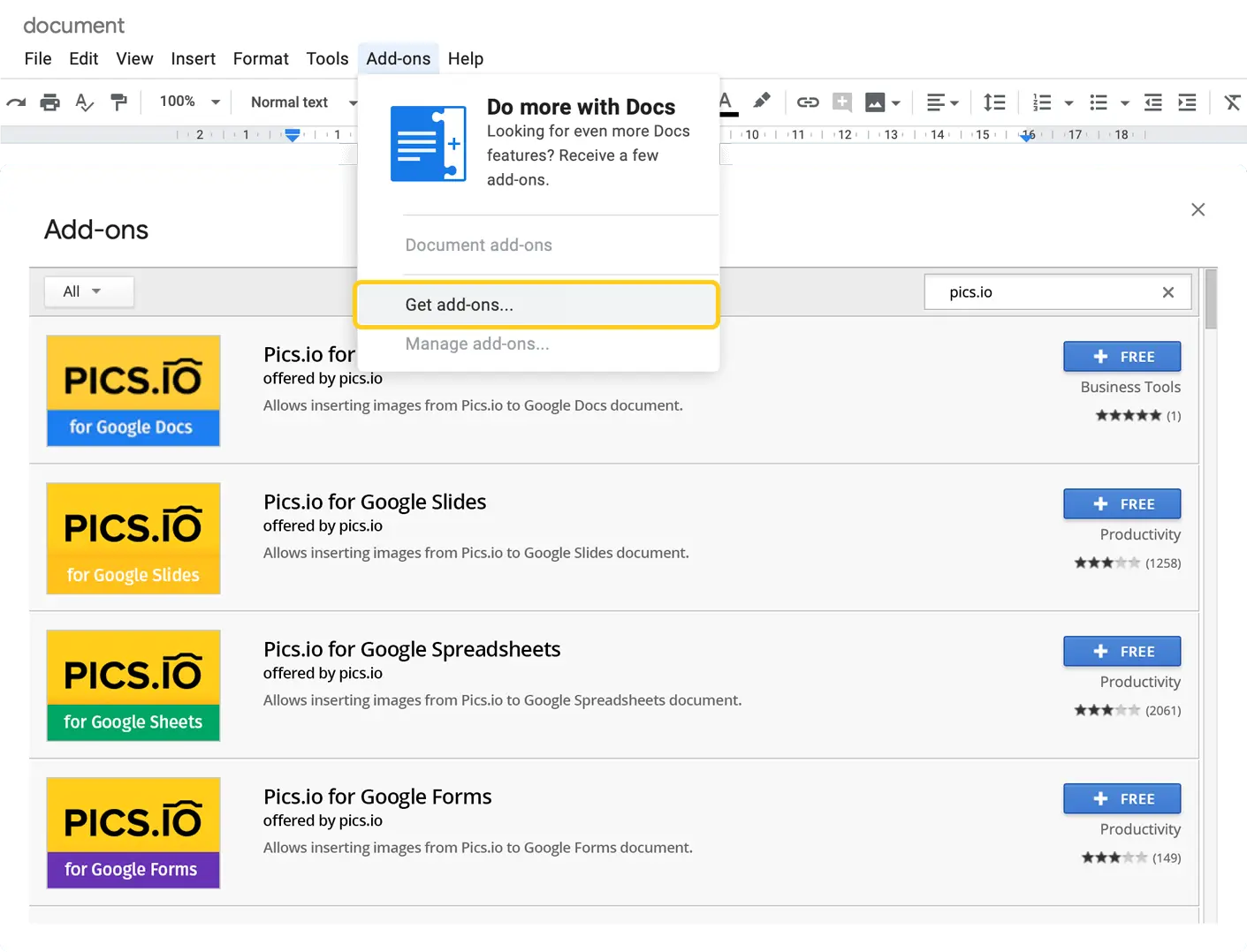 Extend the functionality of your Google Workspace with Pics.io DAM