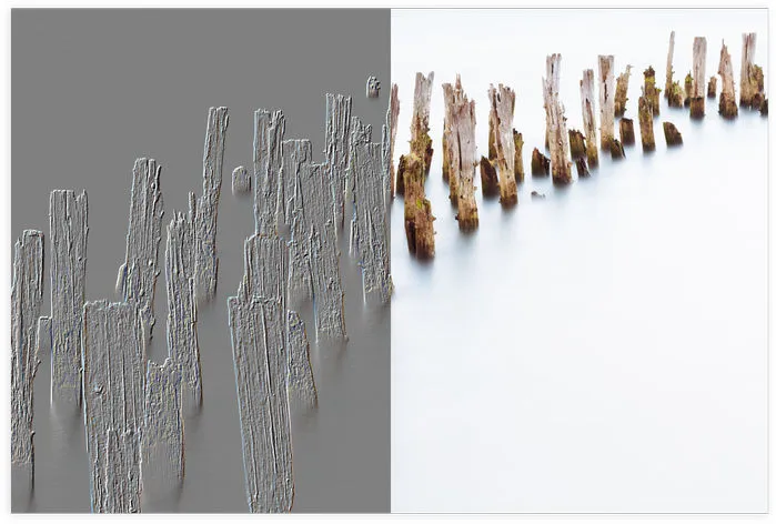 Apply emboss tool for a striking visual effect